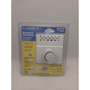Cadet Double-Pole Electric Baseboard-Mount Mechanical Thermostat in White BTF2W